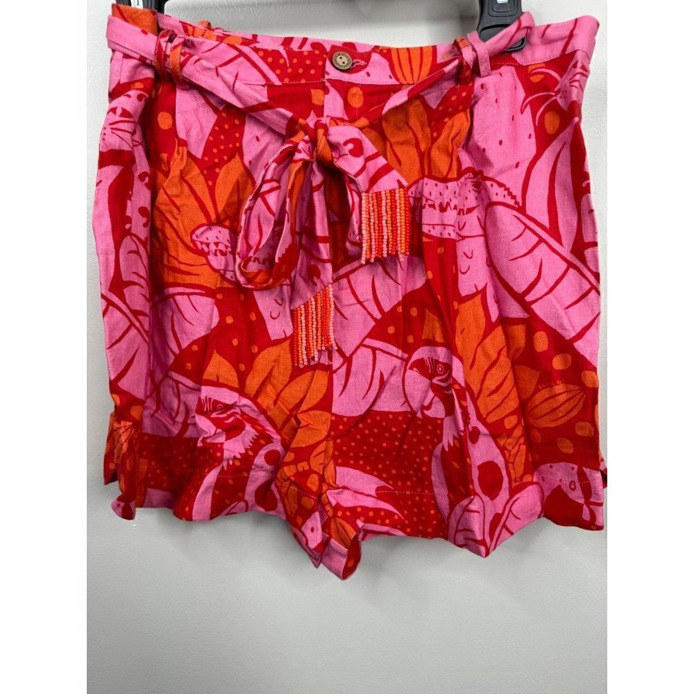 Farm x Anthropologie Tropical Print Shorts Tropical Jungle Size L NWT - Picture 5 of 11